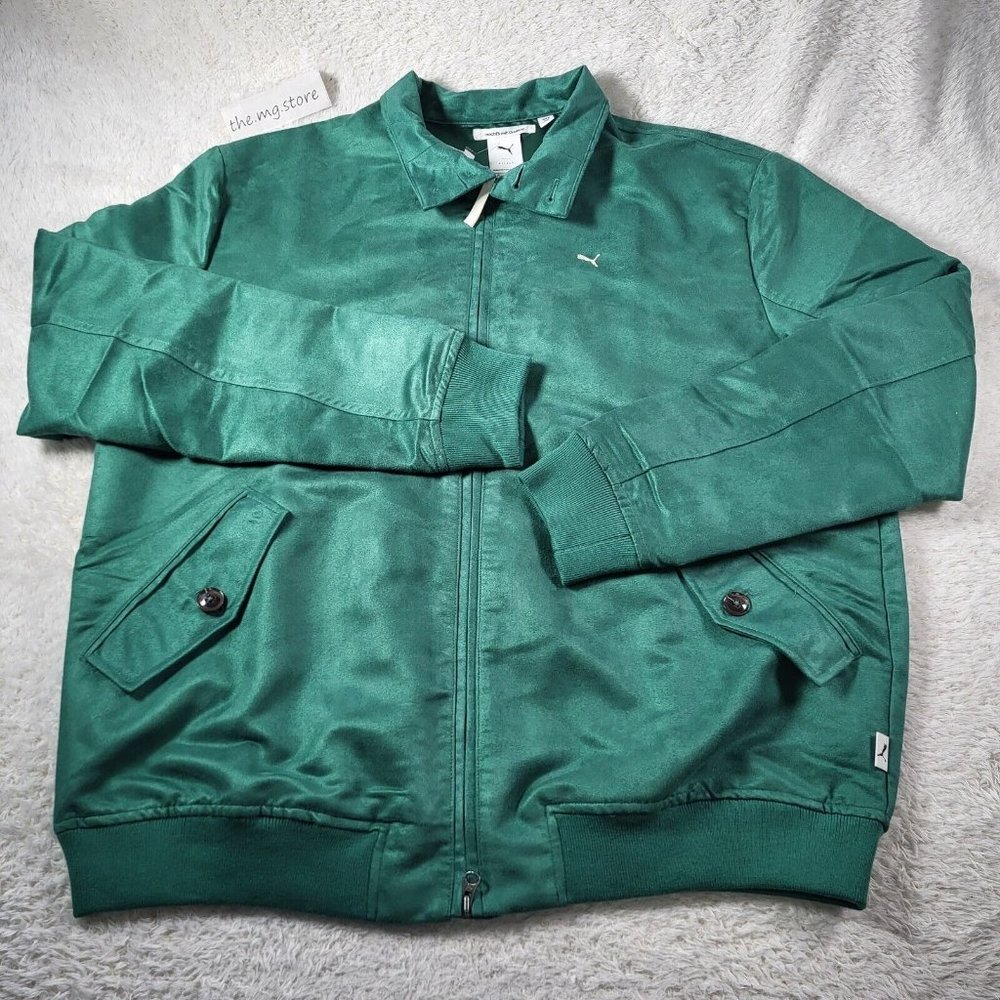 Puma 'macht's mit qualitat' harrington jacket Green Mens Sz Large NWT - Picture 3 of 14